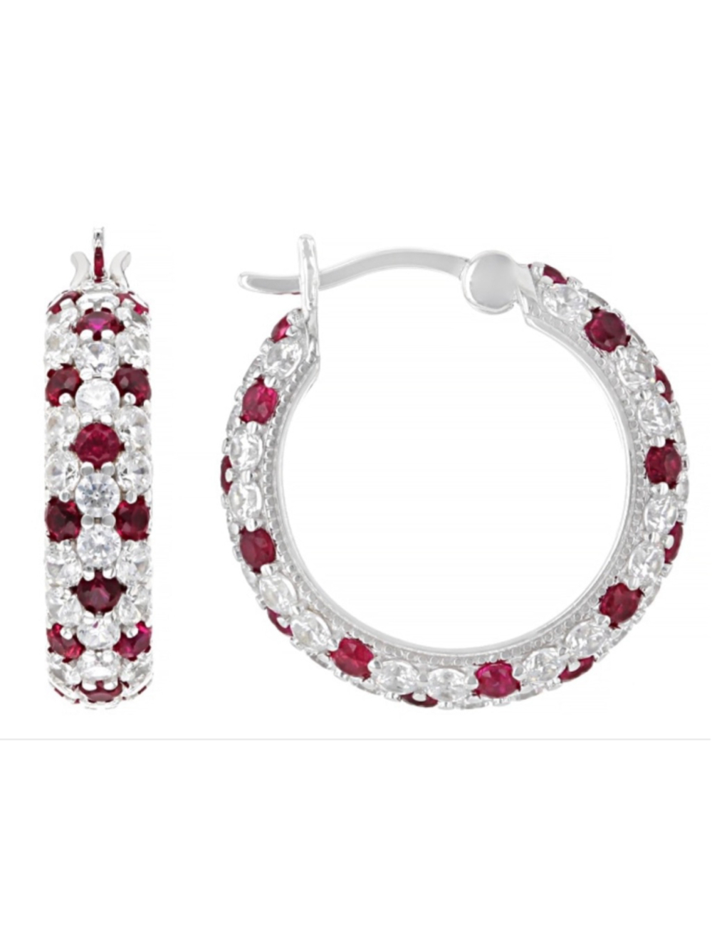 Vanna K for Bella Luce Lab Created Ruby and Simulated Diamond Earrings